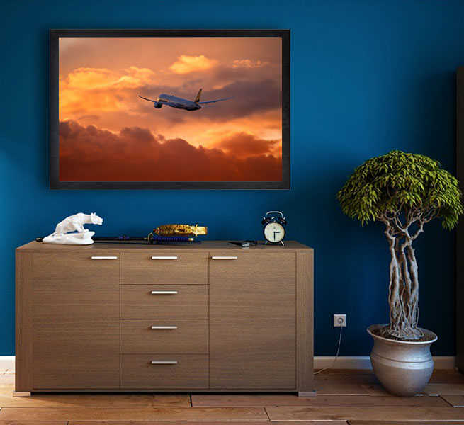 Startujący Dreamliner - plakat premium