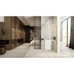 nowoczesna łazienka ze ścianką prysznicową